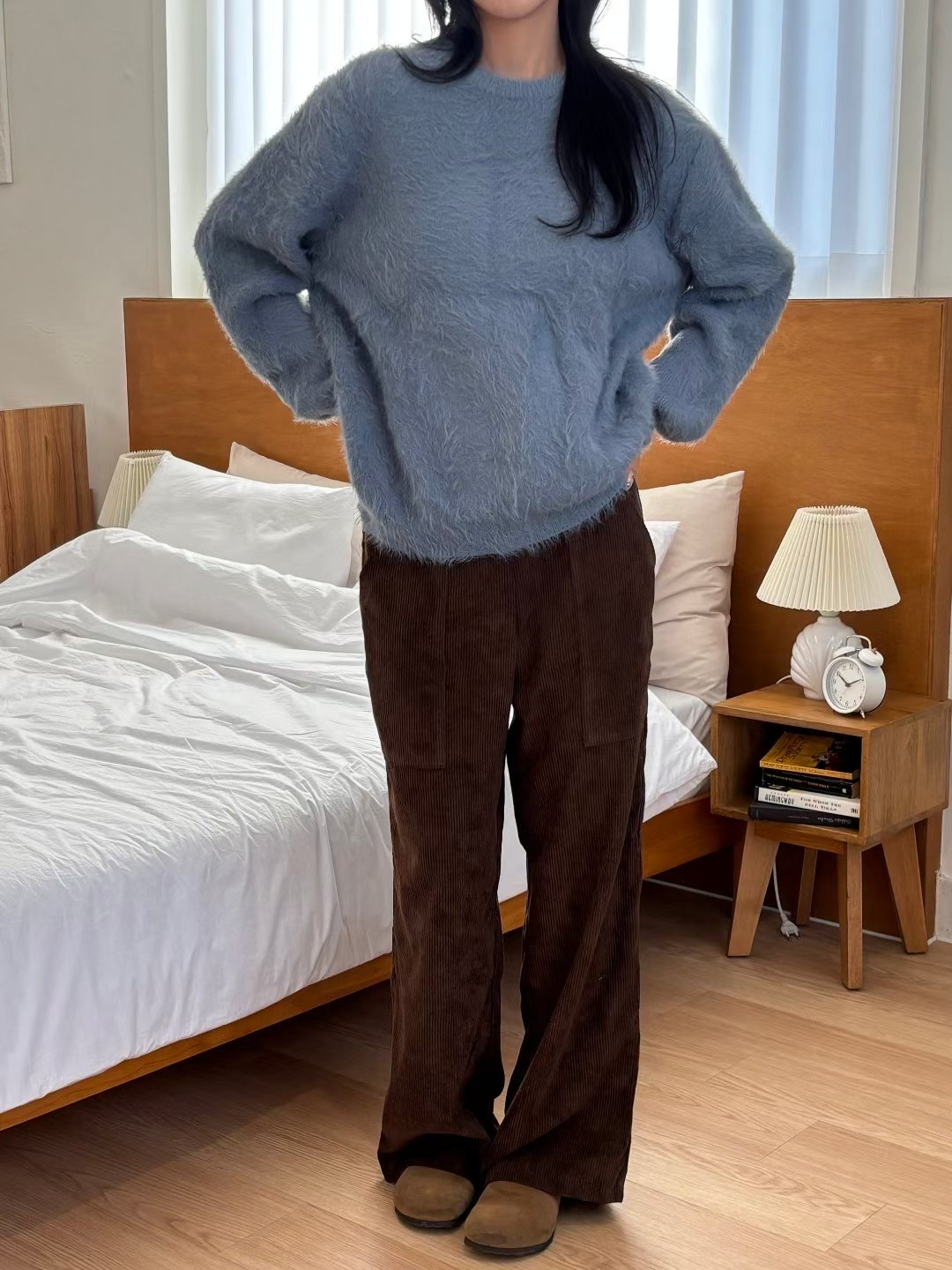 YANGPA韓國直郵女士新品熱賣時尚真品推薦職業休閑褲燈芯絨YANGPA休閑褲圖色1