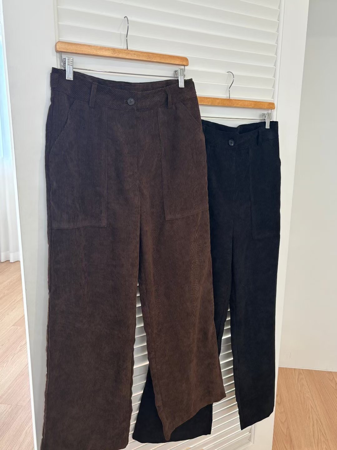 YANGPA韓國直郵女士新品熱賣時尚真品推薦職業休閑褲燈芯絨YANGPA休閑褲圖色2左二色