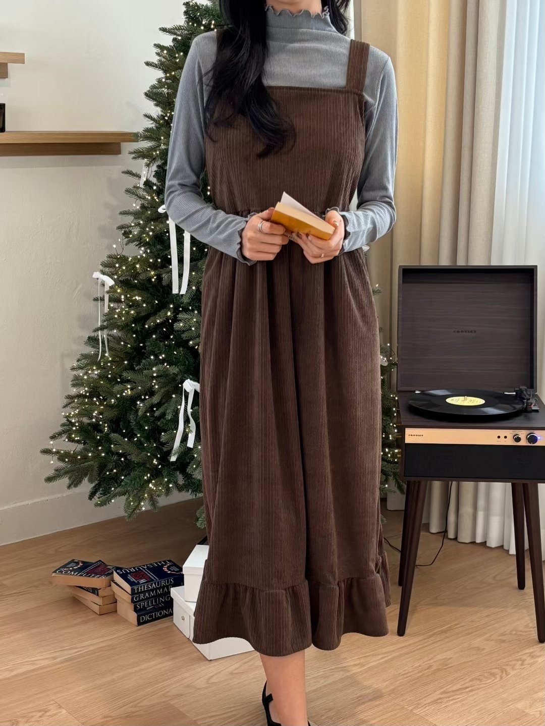 YANGPA韓國代購女裝新品人氣職業熱賣休閑連衣裙不含內搭YANGPA連衣裙圖色1