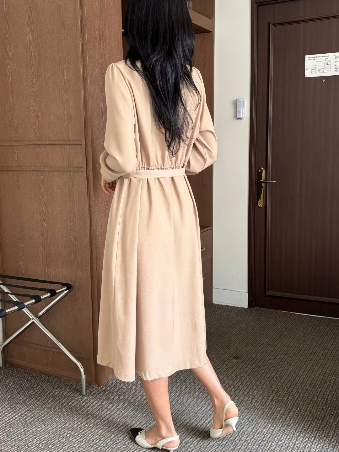 YANGPA韓國直郵女裝新品人氣推薦真品休閑26春夏連衣裙含腰帶YANGPA連衣裙