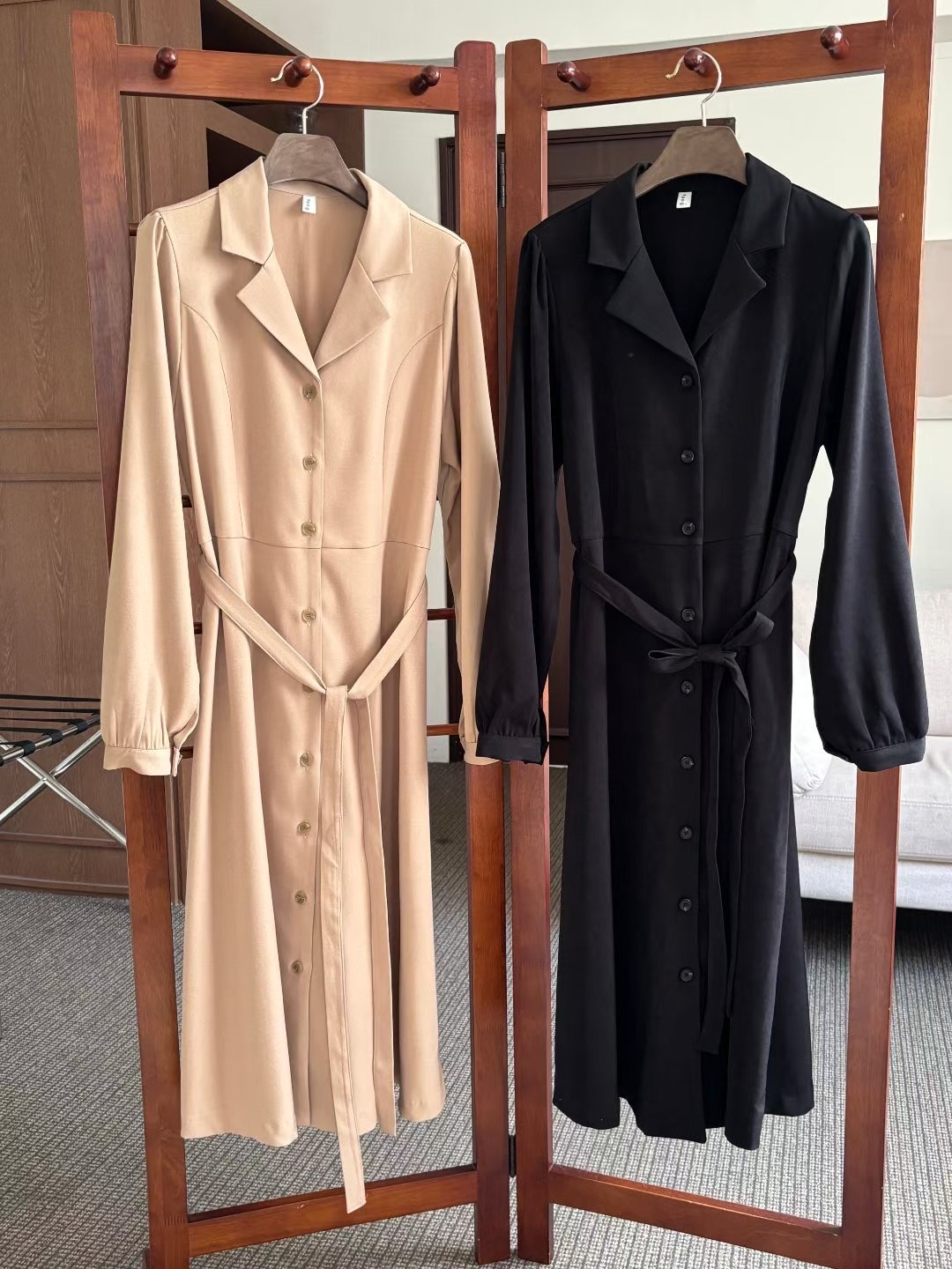 YANGPA韓國直郵女裝新品人氣推薦真品休閑26春夏連衣裙含腰帶YANGPA連衣裙圖色2左二色