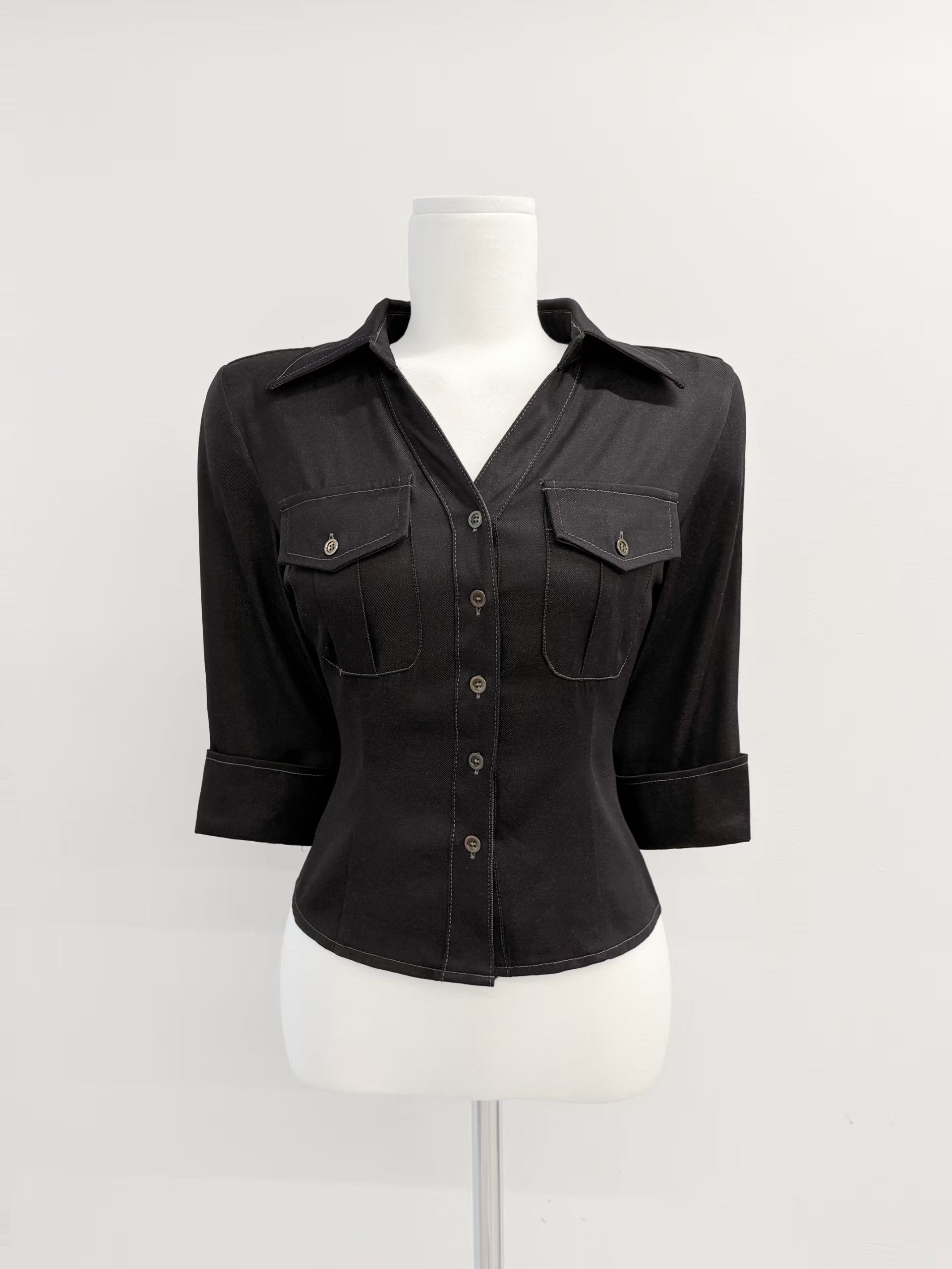 IT韓國直郵女裝新品真品26春夏推薦時尚職業休閑襯衫蕾絲衫IT襯衫/蕾絲衫圖色2