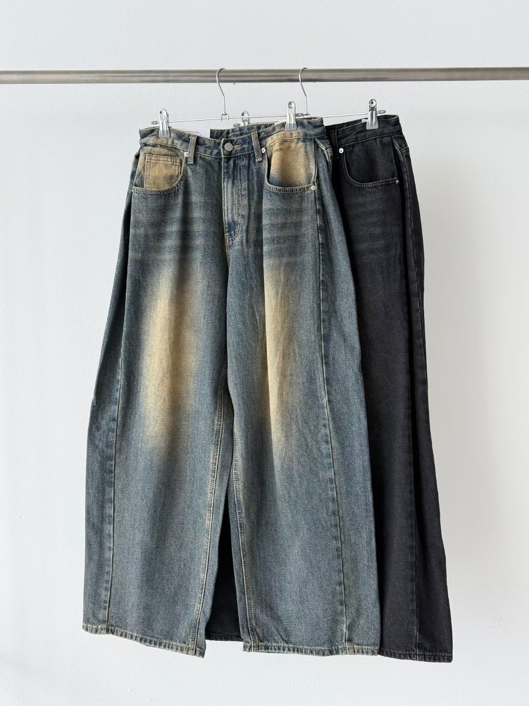 GUSSINE韓國直郵女士新品時尚26春夏熱賣職業牛仔褲不含腰帶GUSSINE牛仔褲