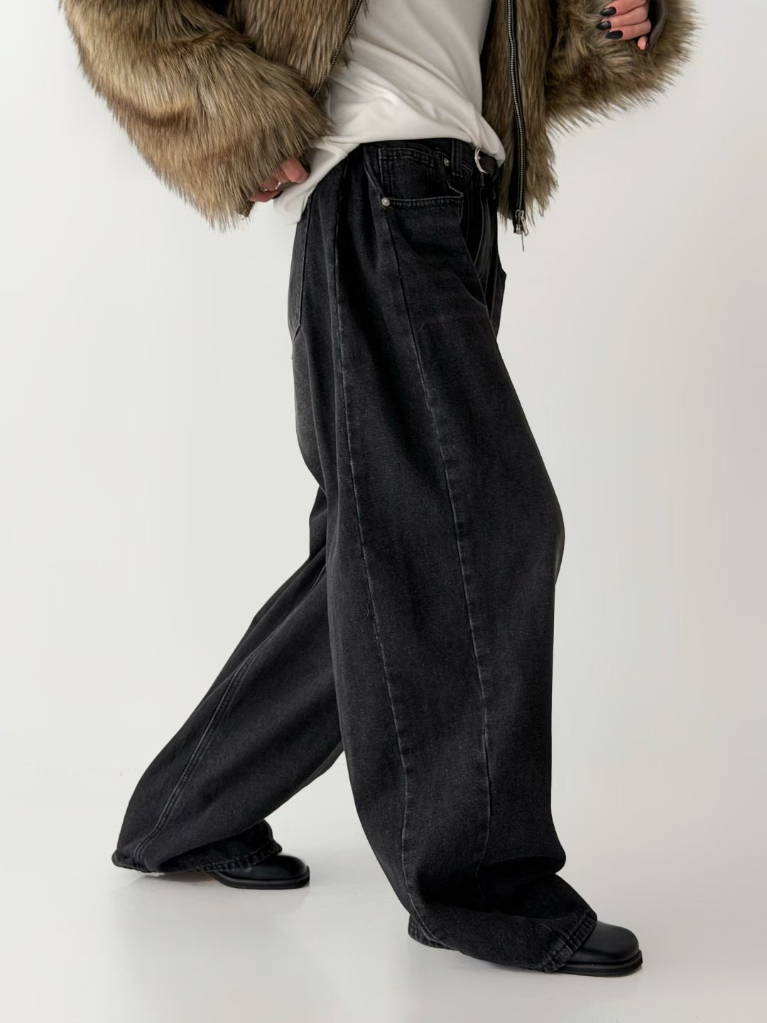 GUSSINE韓國直郵女士新品時尚26春夏熱賣職業牛仔褲不含腰帶GUSSINE牛仔褲