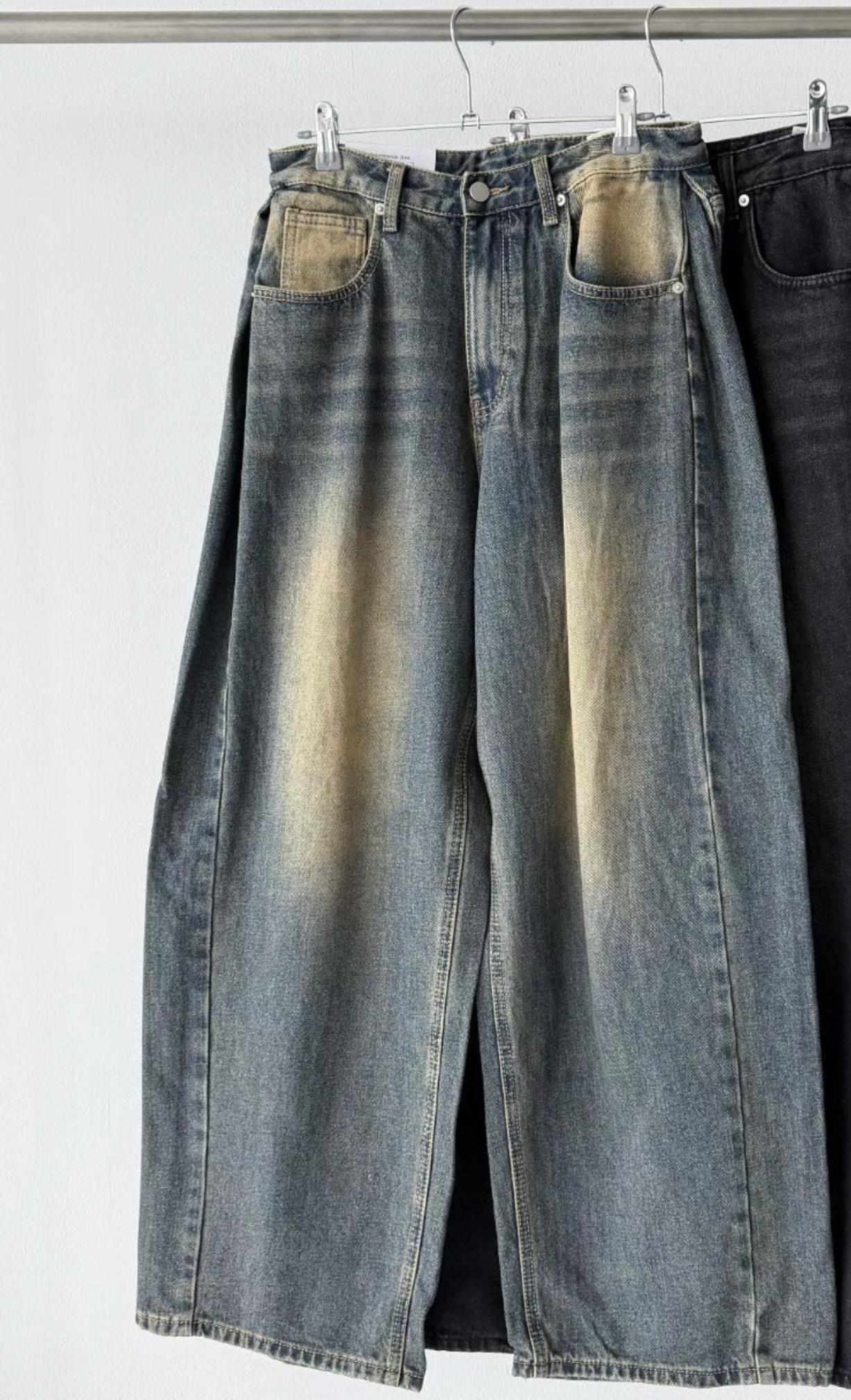 GUSSINE韓國直郵女士新品時尚26春夏熱賣職業牛仔褲不含腰帶GUSSINE牛仔褲圖色1