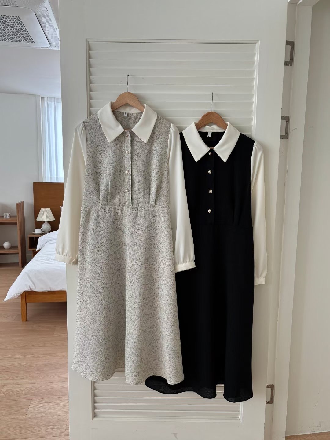 YANGPA東大門直郵女士新款職業休閑26春夏熱賣時尚連衣裙YANGPA連衣裙圖色2左二色