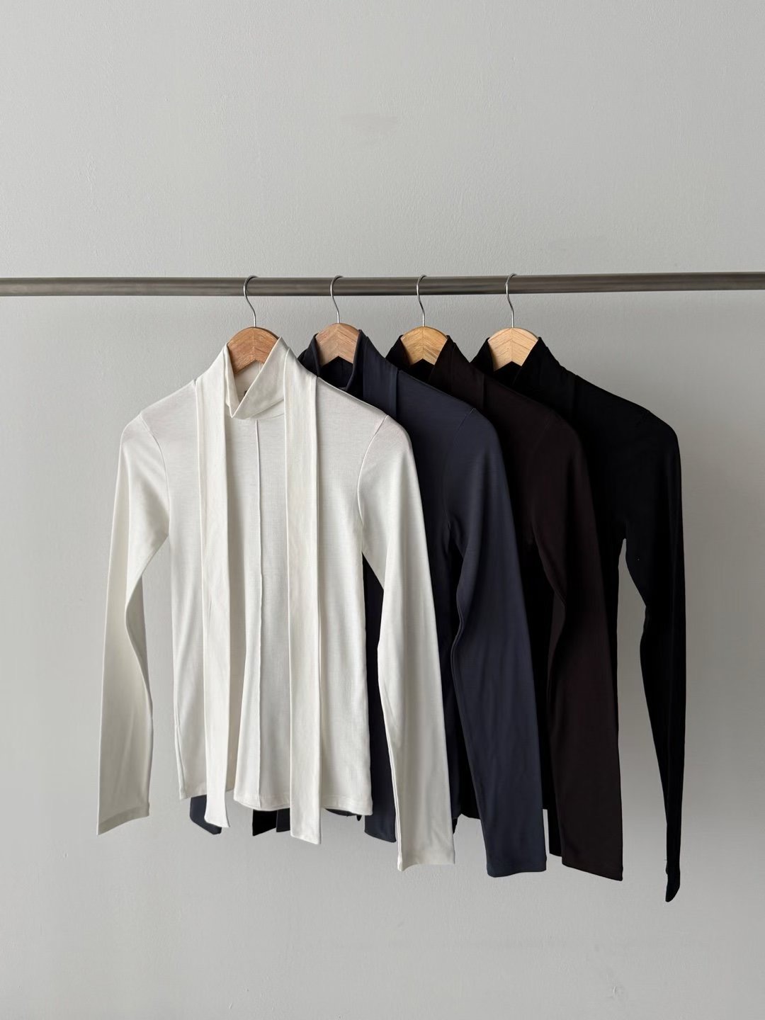 GUSSINE東大門實拍女裝新品26春夏真品休閑熱賣人氣長袖T恤GUSSINE長袖T恤圖色4左四色