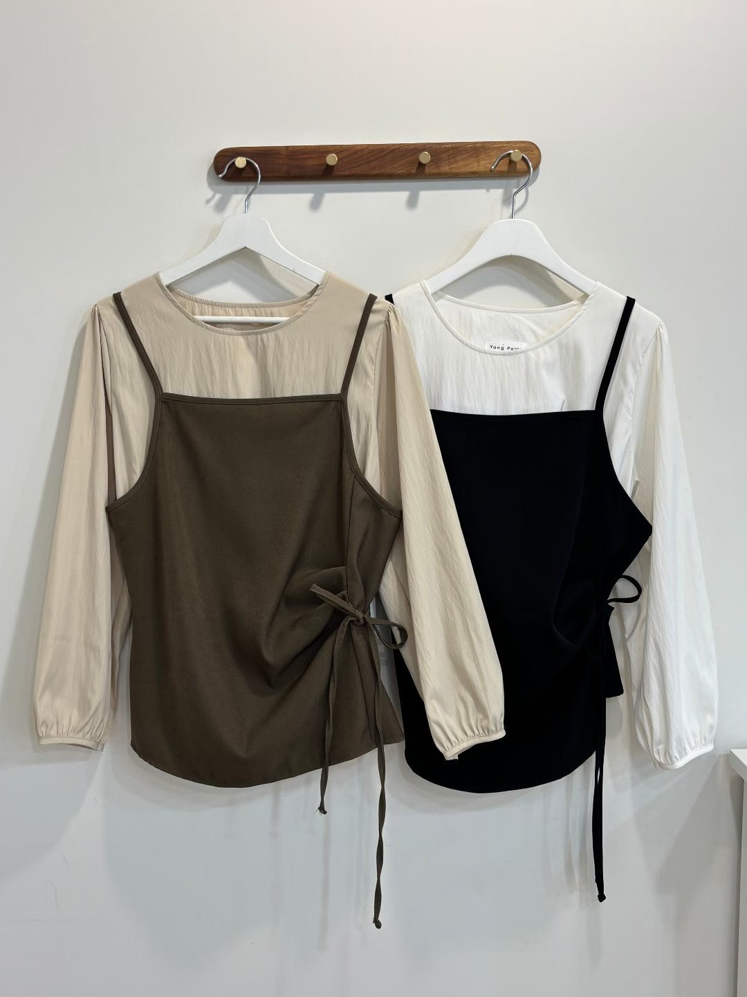 YANGPA東大門實拍女士新款人氣熱賣襯衫蕾絲衫兩件套套裝YANGPA襯衫/蕾絲衫圖色2左二色