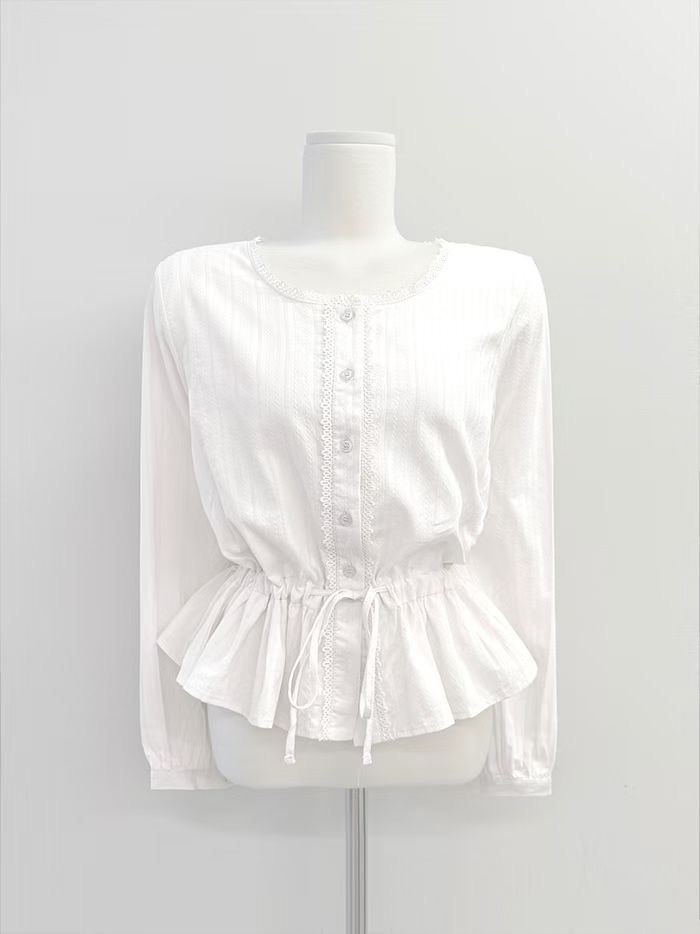 IT東大門實拍女裝新款熱賣真品26春夏人氣時尚襯衫蕾絲衫IT襯衫/蕾絲衫圖色1