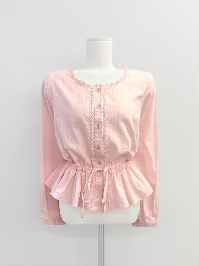 IT東大門實拍女裝新款熱賣真品26春夏人氣時尚襯衫蕾絲衫IT襯衫/蕾絲衫圖色2