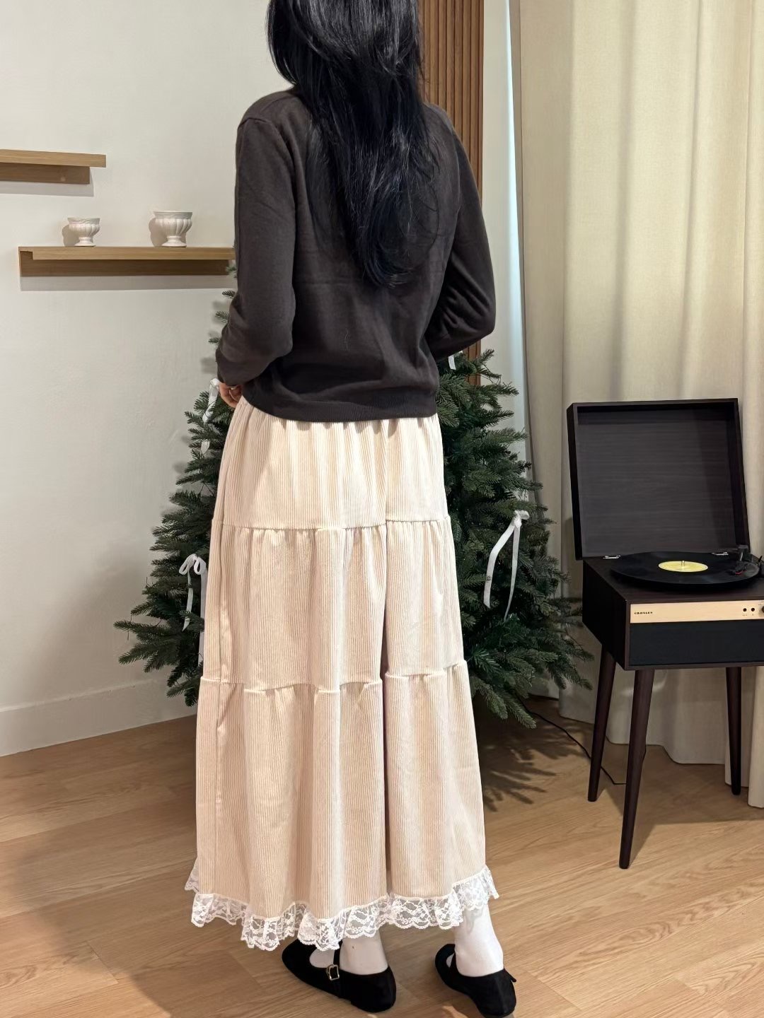 YANGPA韓國代購女裝新款26春夏人氣推薦時尚熱賣休閑長裙YANGPA長裙