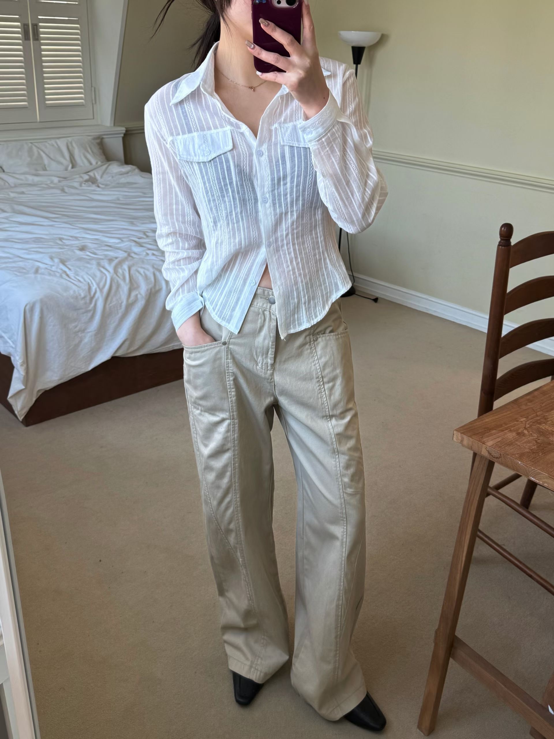 IT東大門直郵女裝新品推薦真品26春夏熱賣休閑襯衫蕾絲衫IT襯衫/蕾絲衫