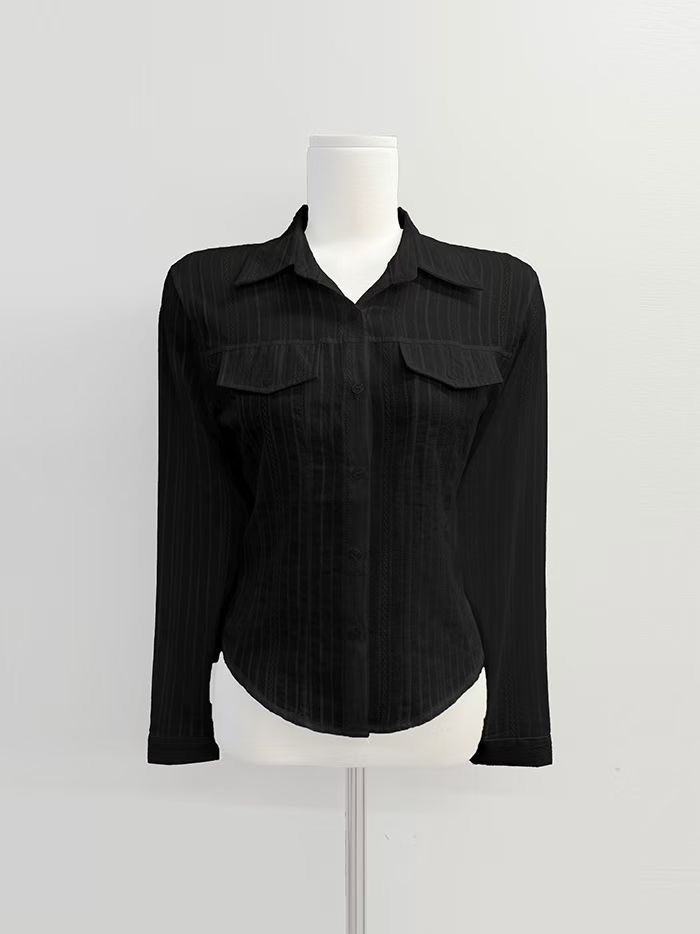 IT東大門直郵女裝新品推薦真品26春夏熱賣休閑襯衫蕾絲衫IT襯衫/蕾絲衫圖色2