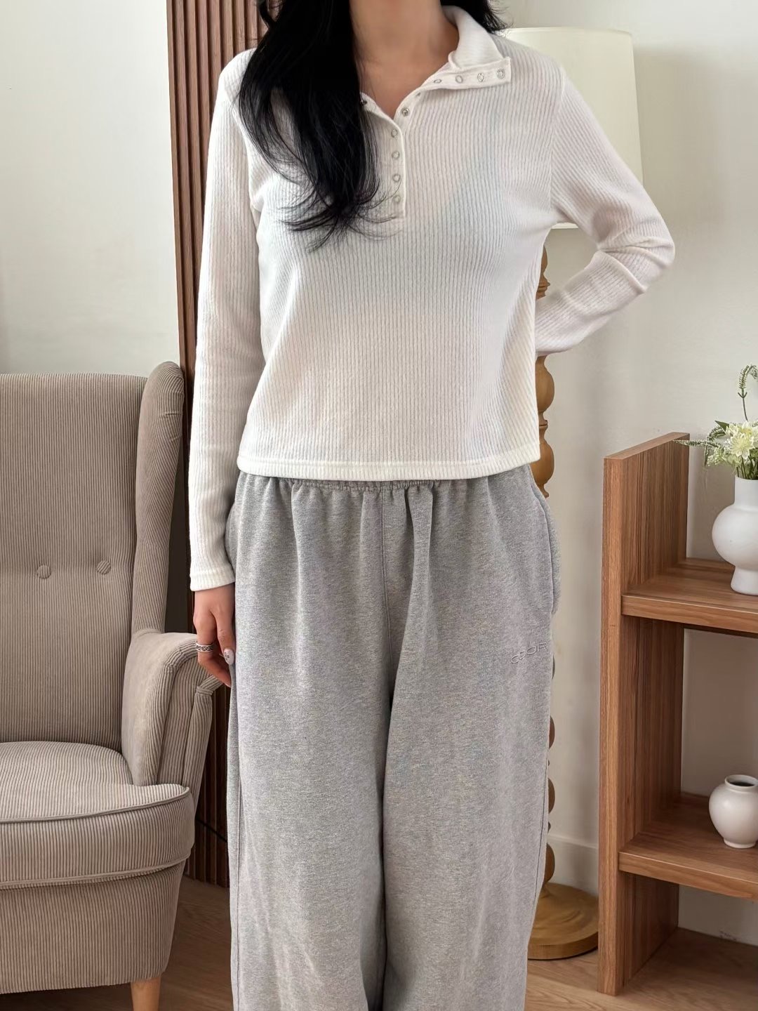 YANGPA東大門代購女士新品熱賣真品職業休閑26春夏長袖T恤YANGPA長袖T恤圖色1