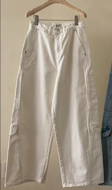 MENG韓國直郵女裝新款真品熱賣職業推薦休閑時尚牛仔褲口袋MENG牛仔褲圖色2