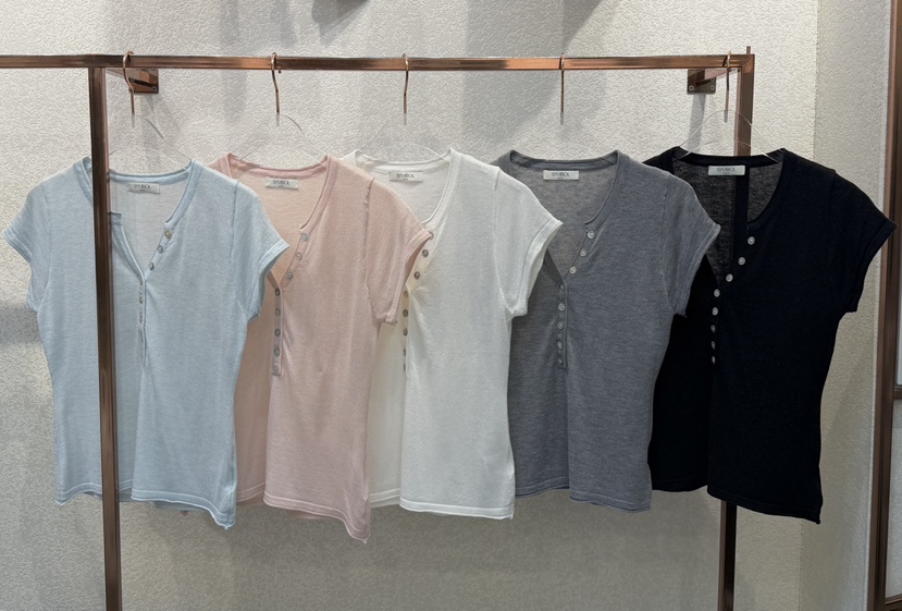 SYMBOL韓國代購女裝新品推薦時尚熱賣26春夏人氣職業T恤紐扣SYMBOLT恤