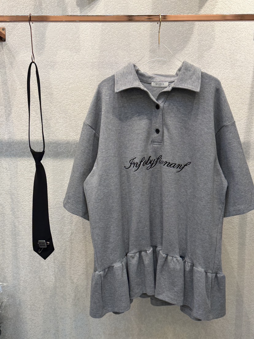 SYMBOL東大門代購女裝新品推薦人氣休閑熱賣連衣裙含領帶SYMBOL連衣裙