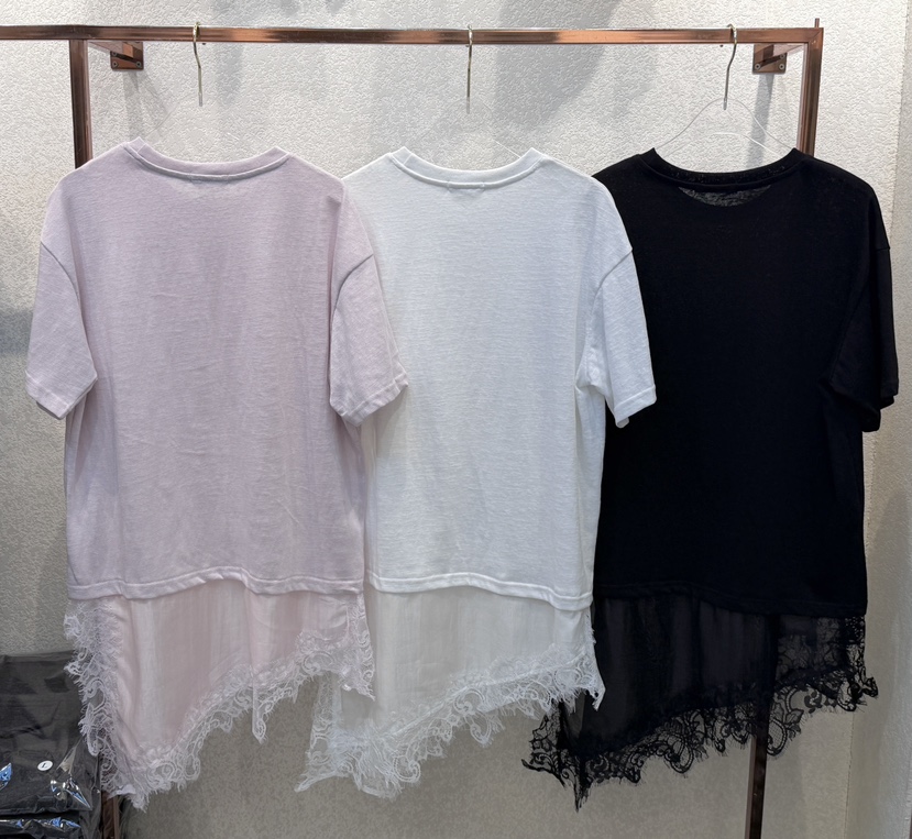 SYMBOL東大門代購女裝新款時尚人氣職業26春夏休閑T恤蕾絲SYMBOLT恤