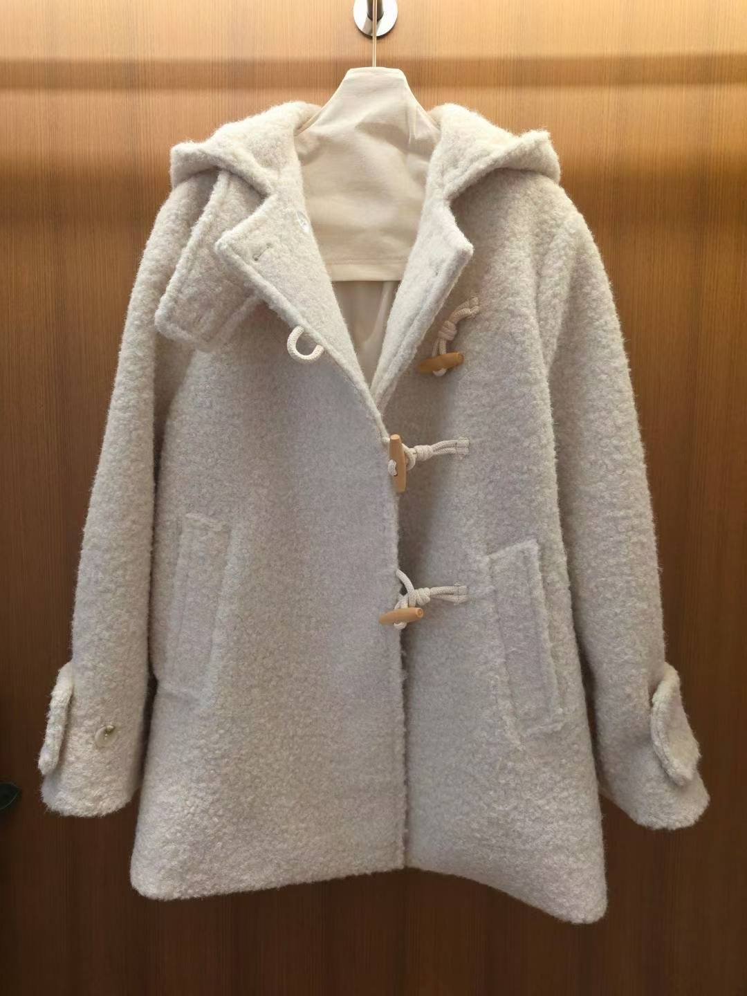 ONETOP東大門代購女士新款熱賣時尚人氣休閑中長款大衣兜帽ONETOP中長款大衣圖色2