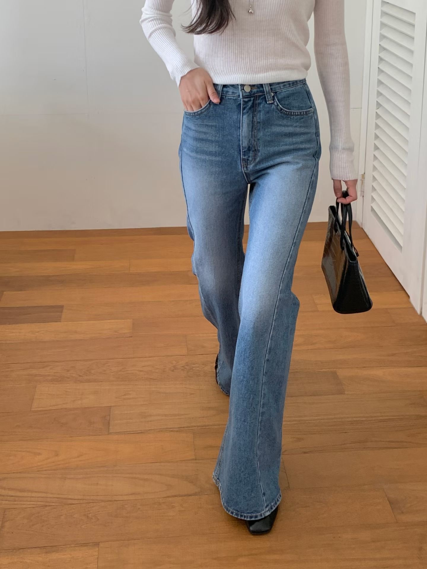 MISSJEAN韓國代購女裝新款熱賣真品職業人氣時尚26春夏牛仔褲MISSJEAN牛仔褲