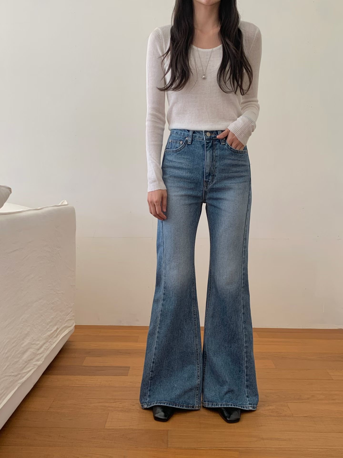 MISSJEAN韓國代購女裝新款熱賣真品職業人氣時尚26春夏牛仔褲MISSJEAN牛仔褲圖色1