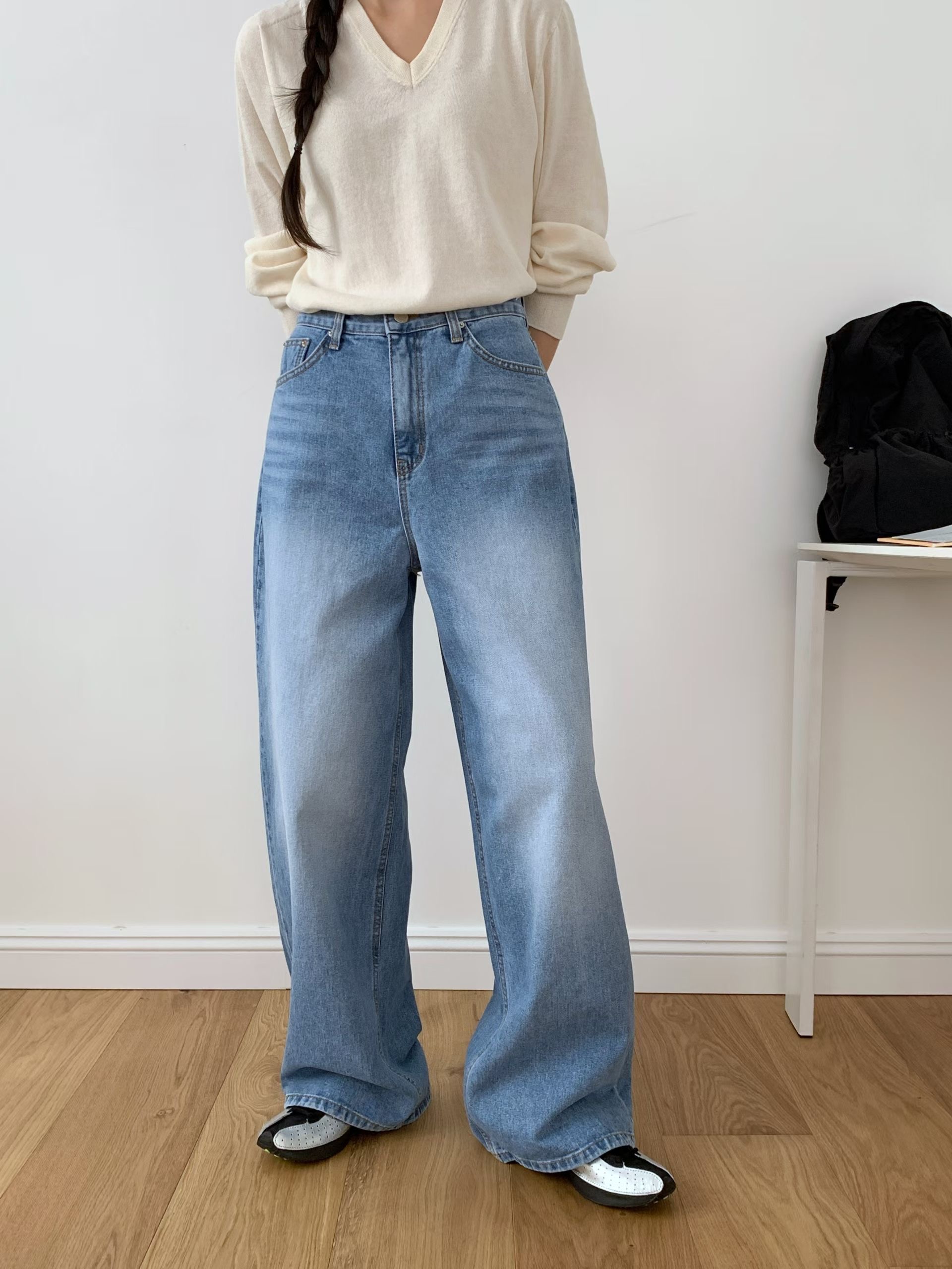 MISSJEAN東大門實拍女士新品26春夏休閑人氣職業時尚牛仔褲MISSJEAN牛仔褲