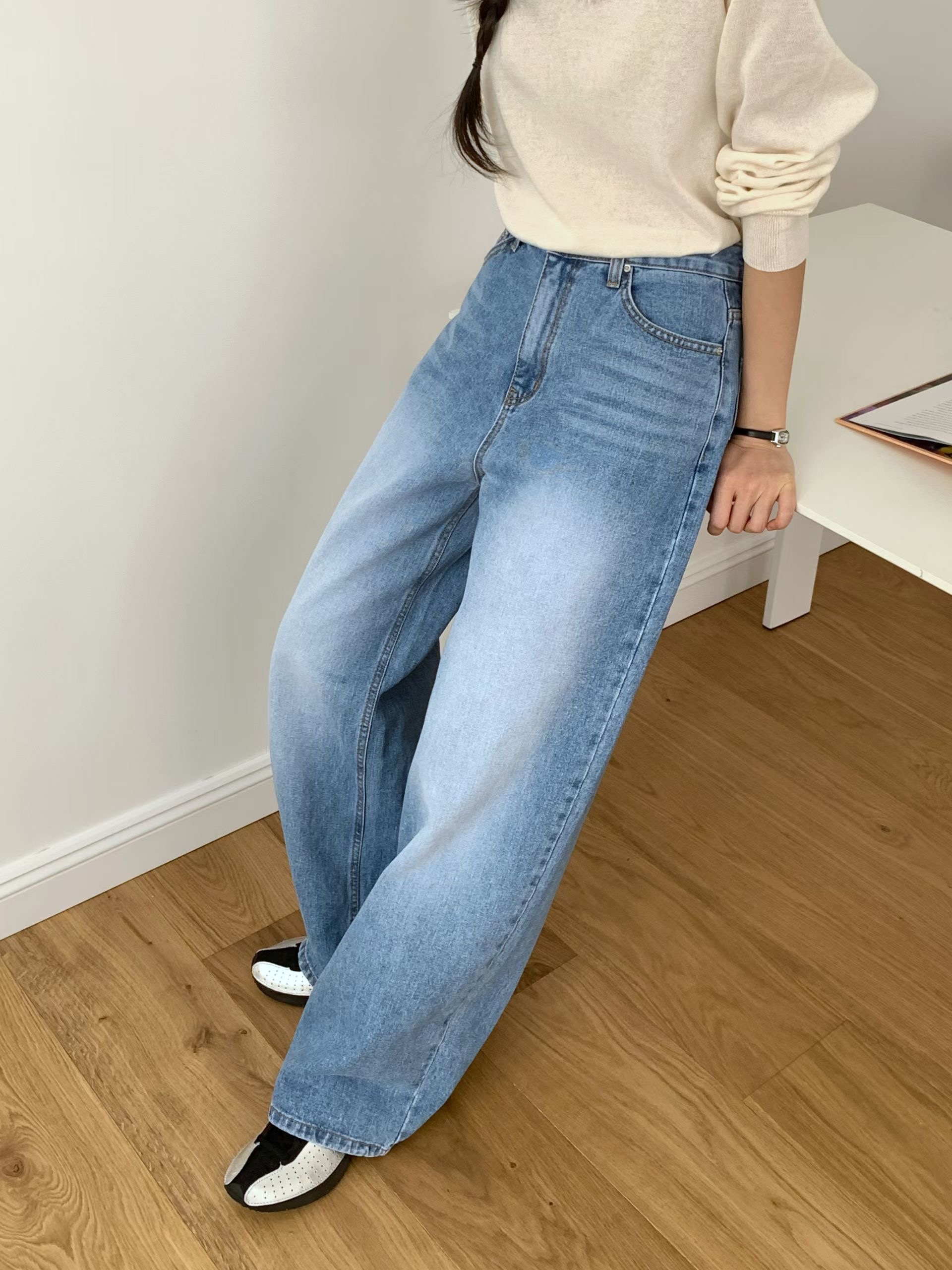 MISSJEAN東大門實拍女士新品26春夏休閑人氣職業時尚牛仔褲MISSJEAN牛仔褲