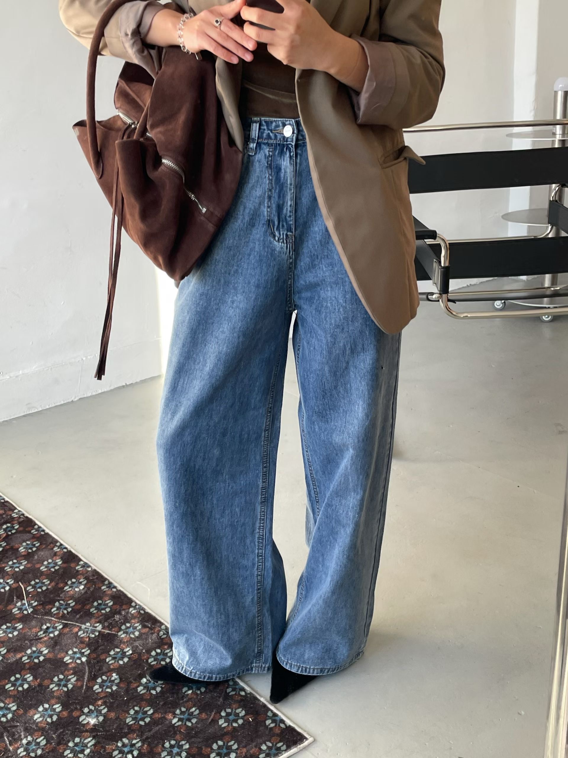 MISSJEAN韓國代購女士新款人氣真品休閑熱賣時尚職業牛仔褲MISSJEAN牛仔褲