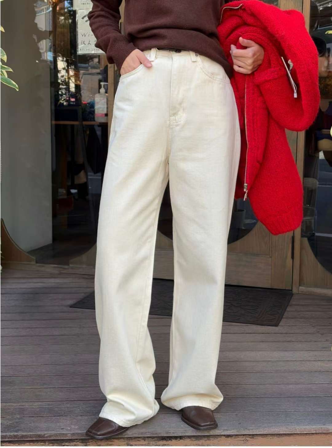 MISSJEAN韓國代購女裝新款人氣時尚職業推薦真品休閑牛仔褲MISSJEAN牛仔褲圖色1