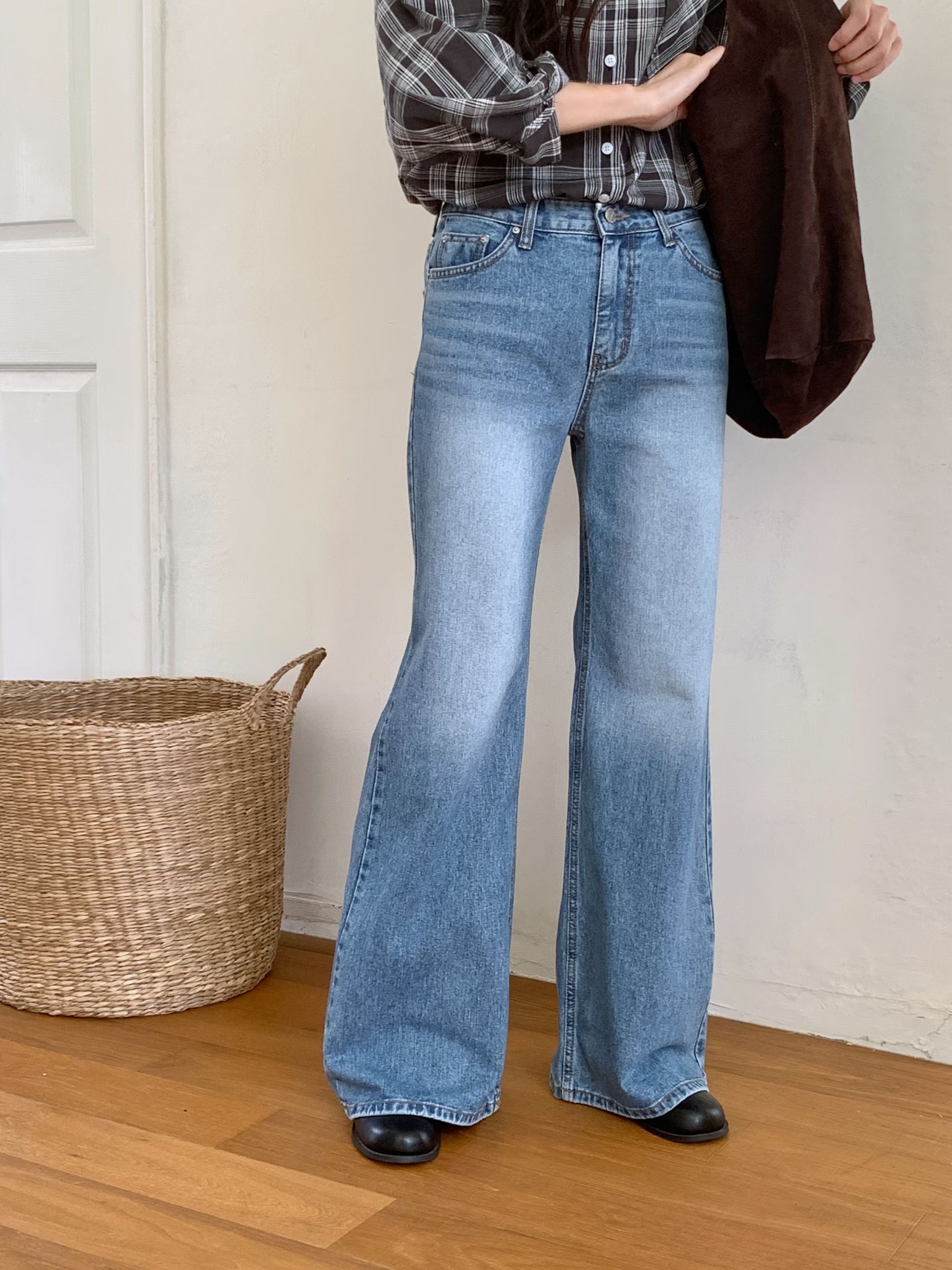 MISSJEAN韓國代購女裝新款26春夏熱賣休閑人氣真品牛仔褲MISSJEAN牛仔褲圖色1