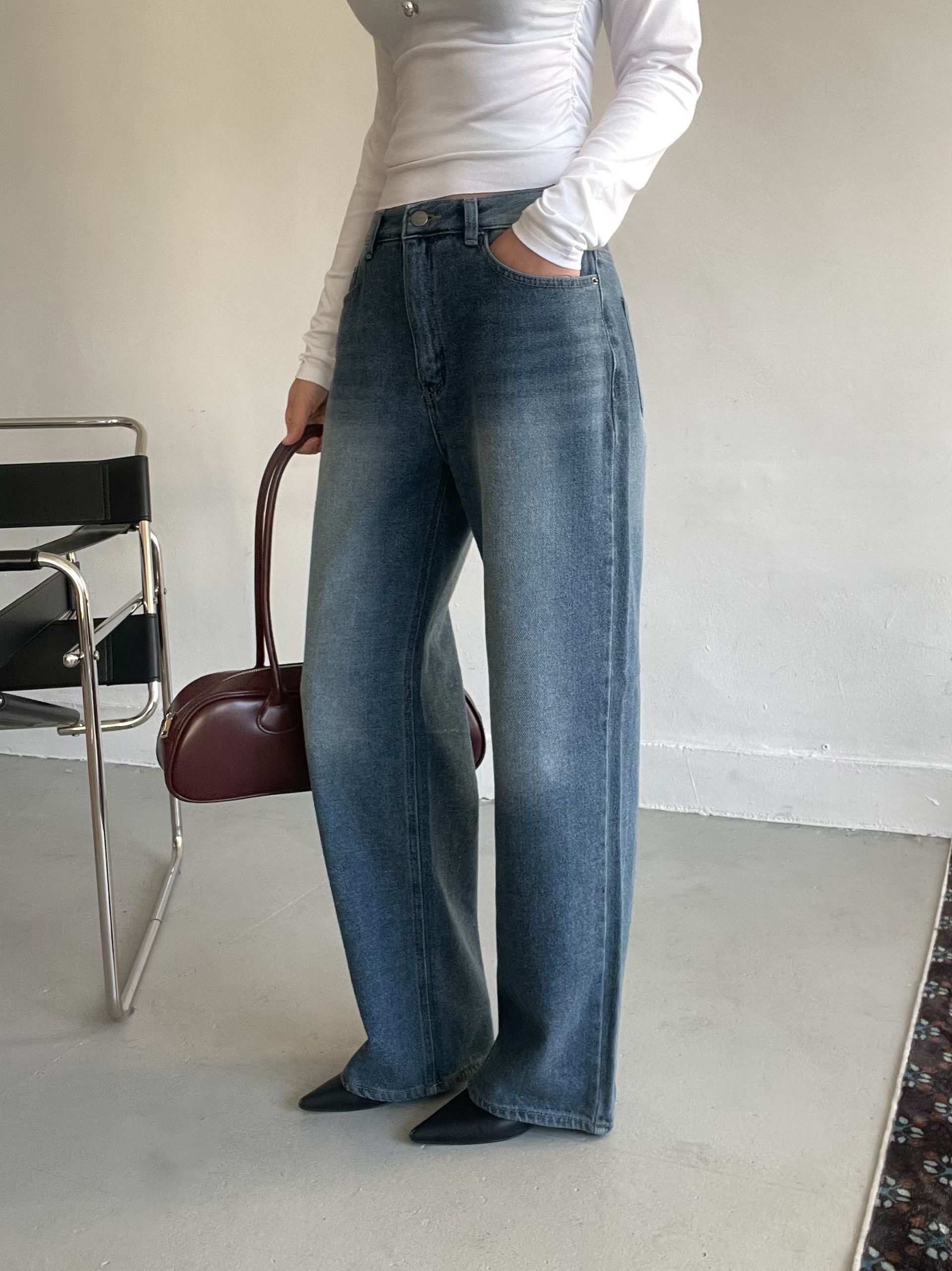 MISSJEAN東大門實拍女裝新款熱賣職業時尚26春夏推薦牛仔褲MISSJEAN牛仔褲