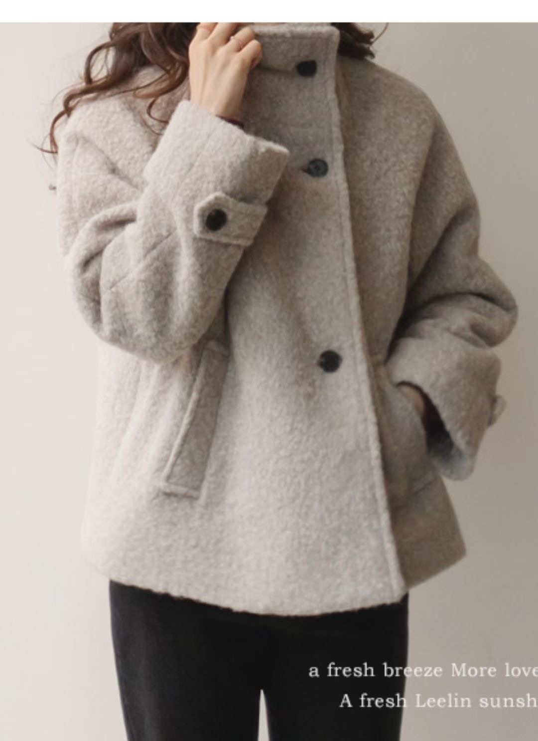 ONETOP東大門實拍女士新品職業26春夏熱賣推薦人氣短款大衣ONETOP短款大衣圖色1