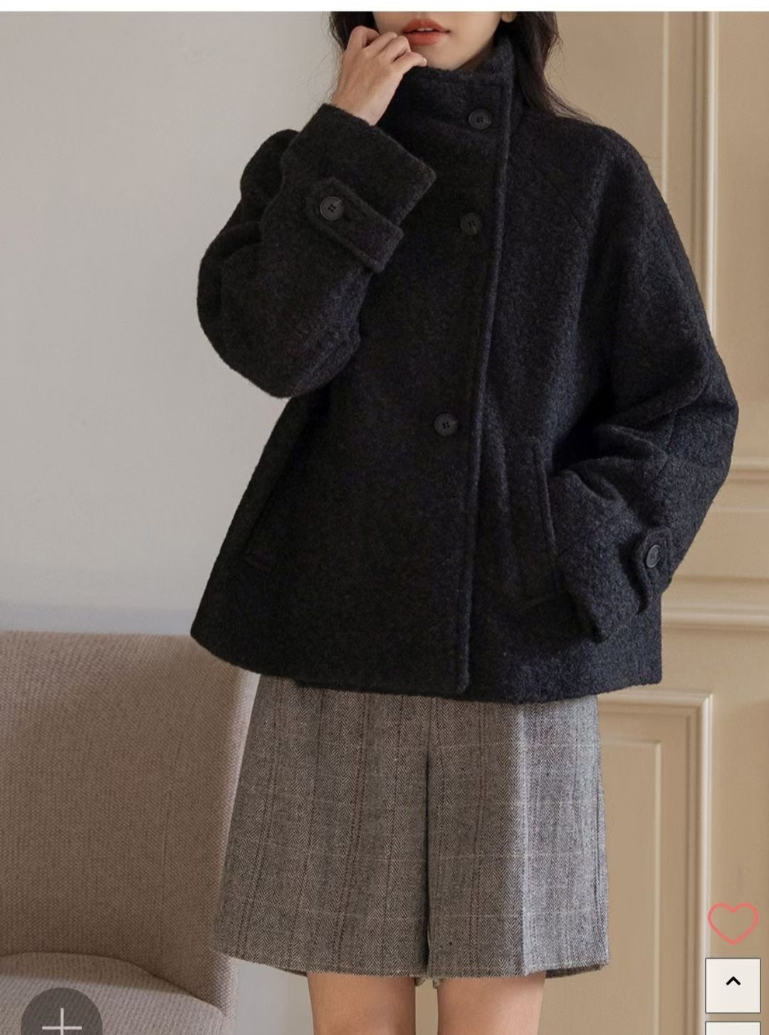 ONETOP東大門實拍女士新品職業26春夏熱賣推薦人氣短款大衣ONETOP短款大衣圖色2