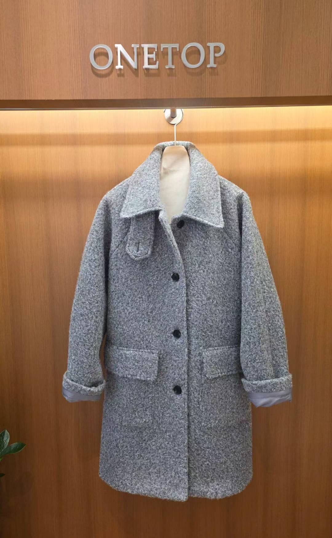 ONETOP韓國直郵女士新款推薦26春夏職業熱賣休閑中長款大衣ONETOP中長款大衣圖色1