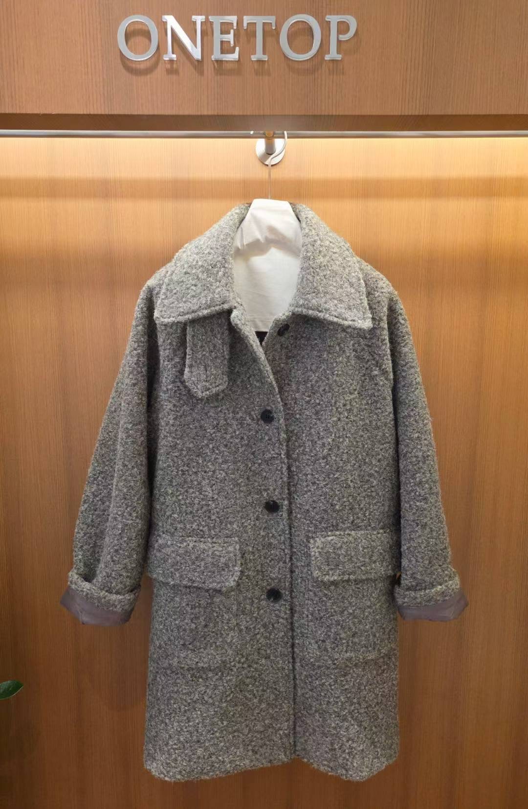 ONETOP韓國直郵女士新款推薦26春夏職業熱賣休閑中長款大衣ONETOP中長款大衣圖色2