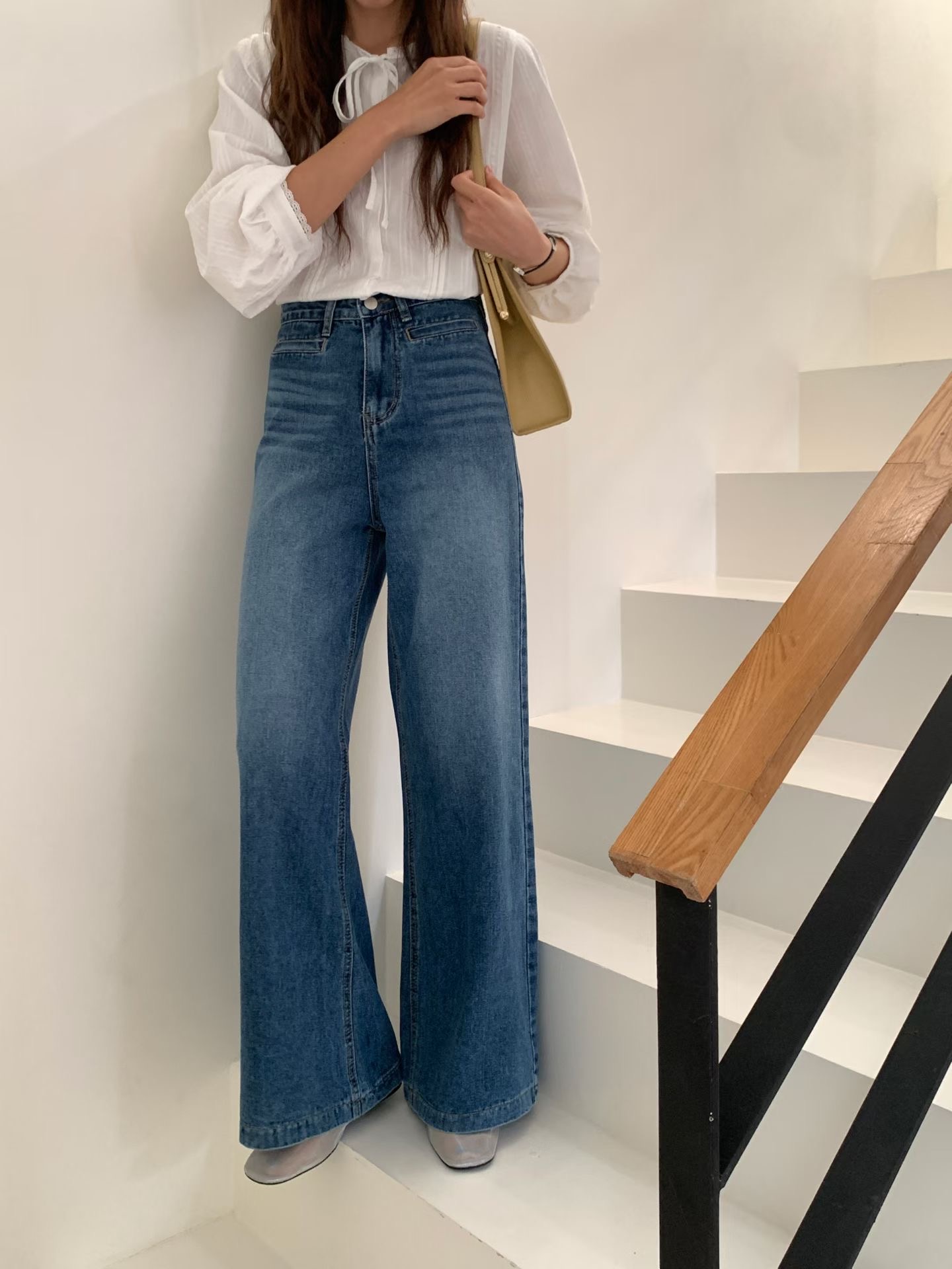 MISSJEAN東大門代購女士新品職業真品人氣26春夏時尚牛仔褲MISSJEAN牛仔褲