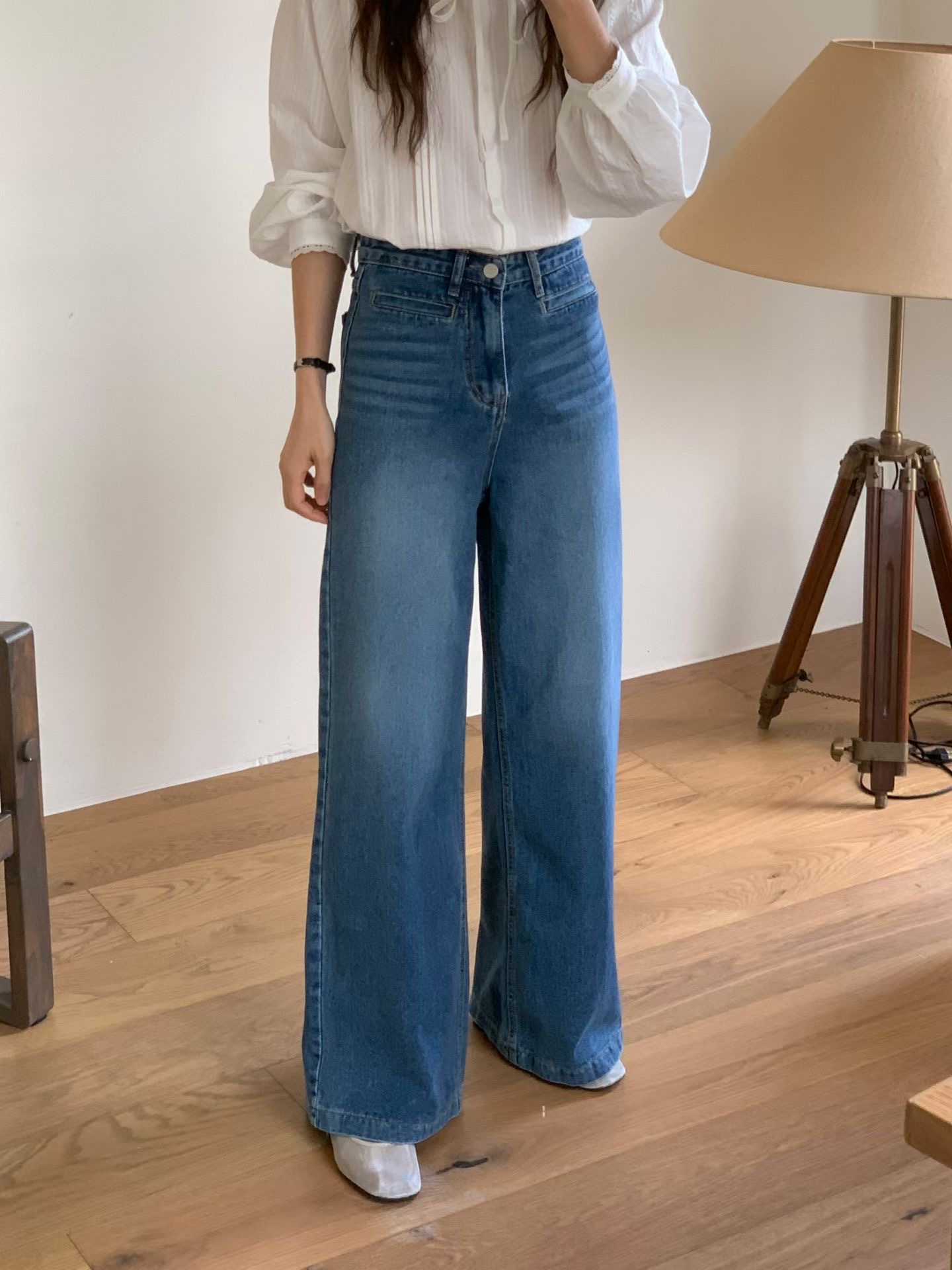 MISSJEAN東大門代購女士新品職業真品人氣26春夏時尚牛仔褲MISSJEAN牛仔褲圖色1