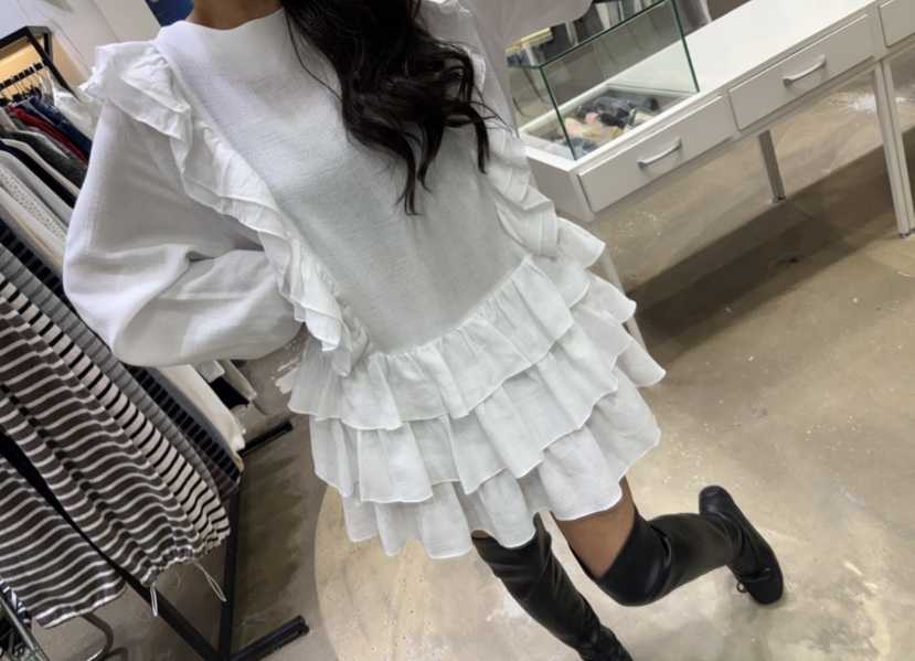 PLATFORM-L韓國直郵女士新品熱賣26春夏職業真品連衣裙紗布PLATFORM連衣裙