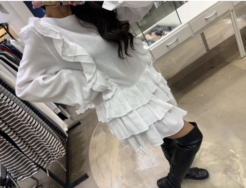 PLATFORM-L韓國直郵女士新品熱賣26春夏職業真品連衣裙紗布PLATFORM連衣裙