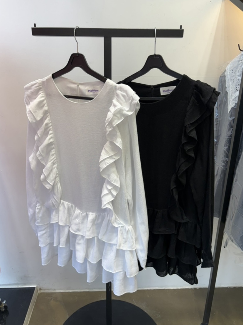 PLATFORM-L韓國直郵女士新品熱賣26春夏職業真品連衣裙紗布PLATFORM連衣裙