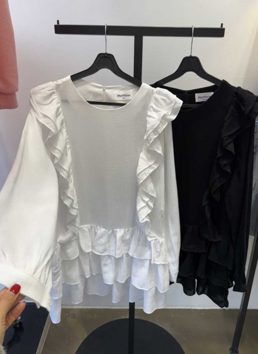 PLATFORM-L韓國直郵女士新品熱賣26春夏職業真品連衣裙紗布PLATFORM連衣裙