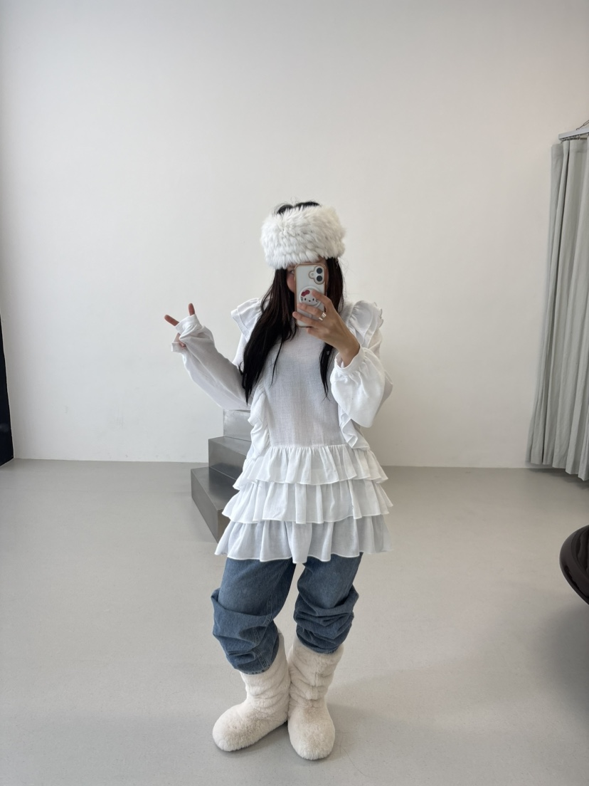 PLATFORM-L韓國直郵女士新品熱賣26春夏職業真品連衣裙紗布PLATFORM連衣裙