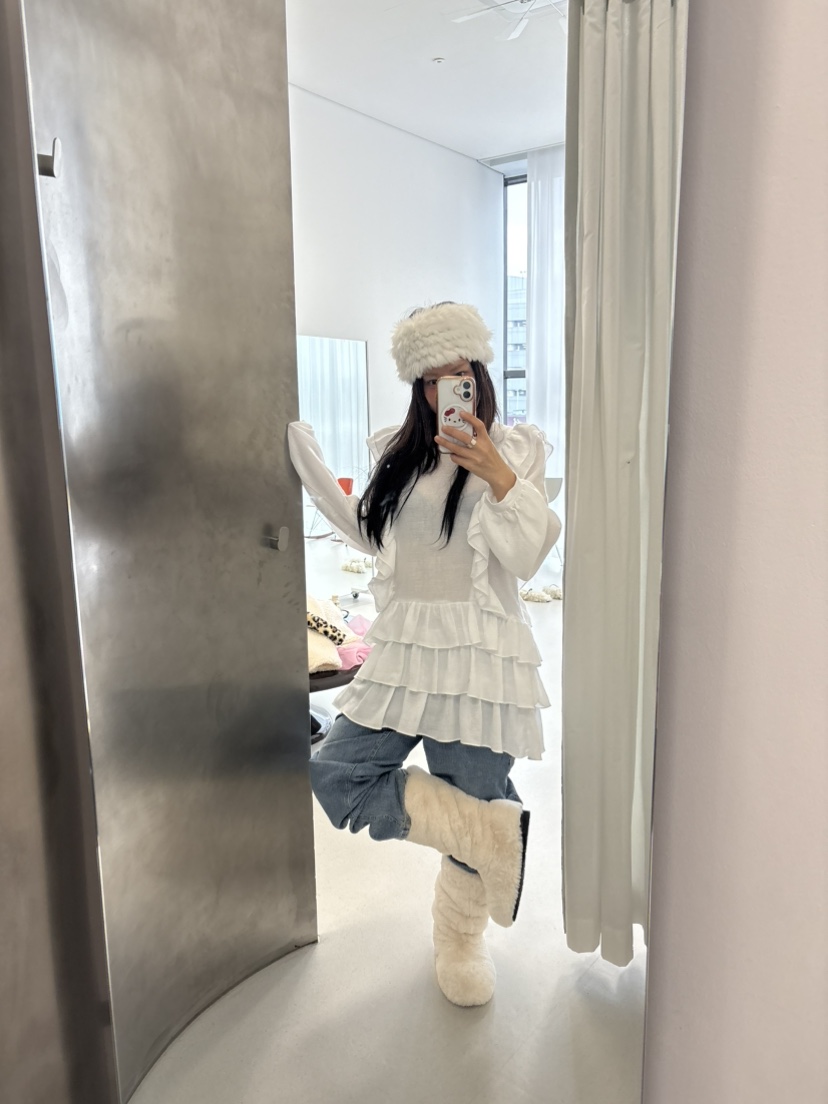 PLATFORM-L韓國直郵女士新品熱賣26春夏職業真品連衣裙紗布PLATFORM連衣裙