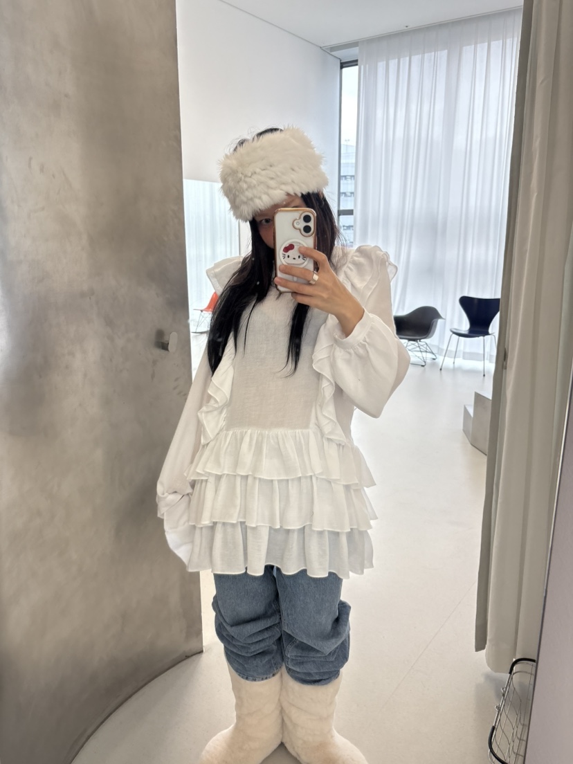 PLATFORM-L韓國直郵女士新品熱賣26春夏職業真品連衣裙紗布PLATFORM連衣裙