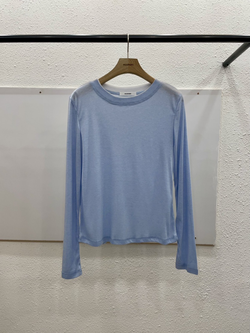 EGGPLANT東大門代購女士新款推薦職業熱賣人氣時尚長袖T恤EGGPLANT長袖T恤圖色2