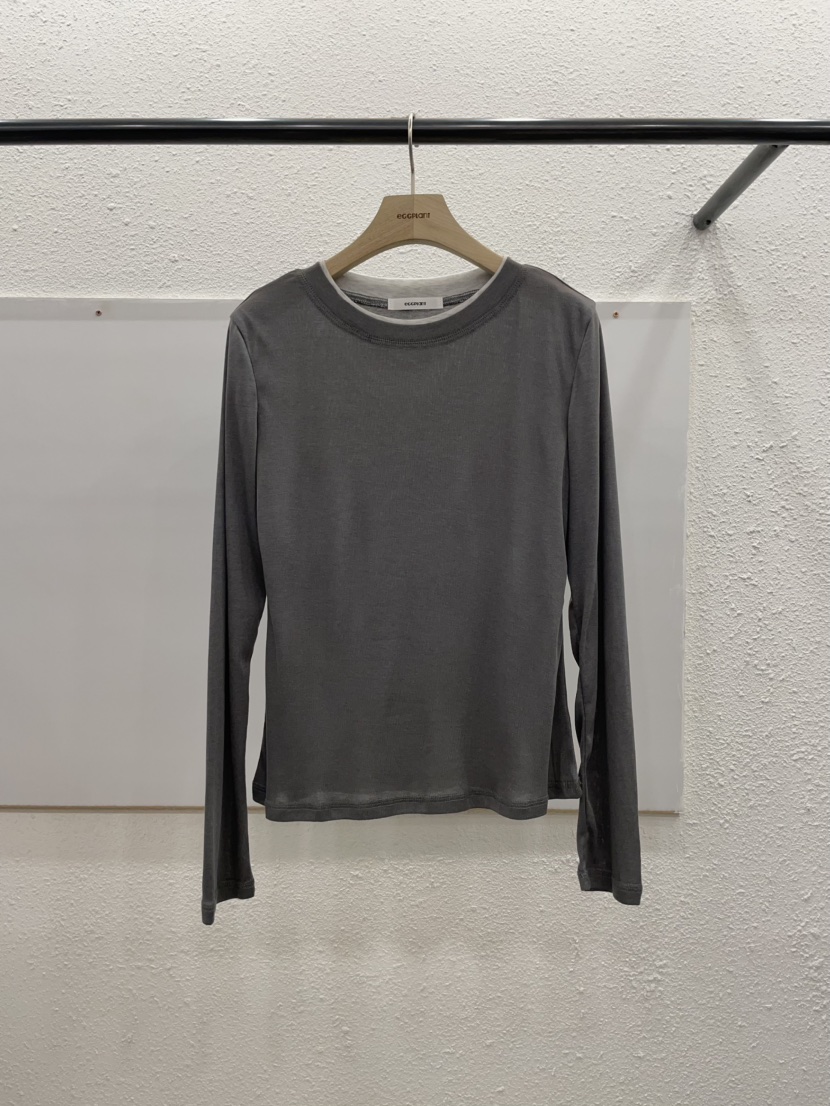 EGGPLANT東大門代購女士新款推薦職業熱賣人氣時尚長袖T恤EGGPLANT長袖T恤圖色3
