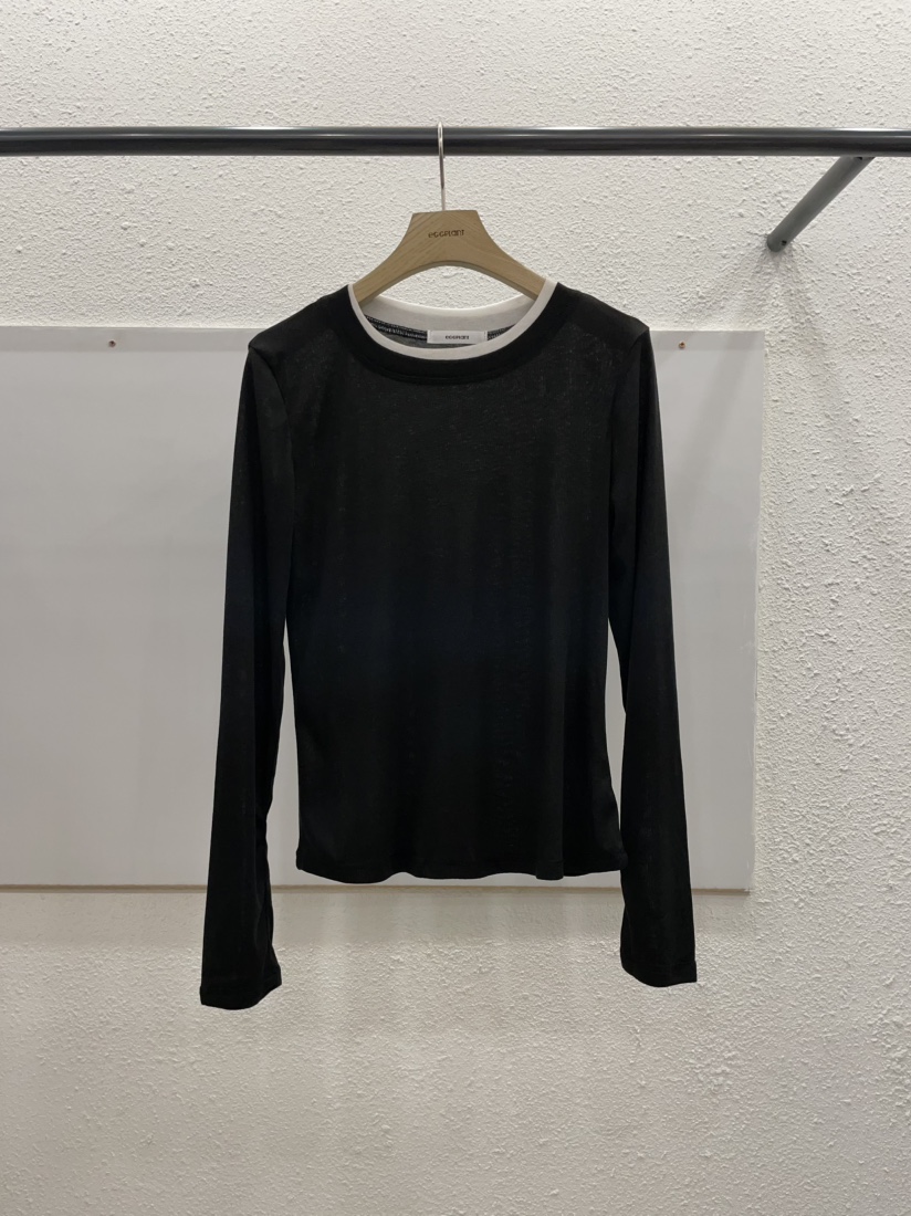 EGGPLANT東大門代購女士新款推薦職業熱賣人氣時尚長袖T恤EGGPLANT長袖T恤圖色4