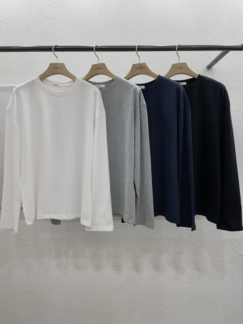 EGGPLANT東大門直郵女士新品時尚熱賣推薦職業長袖T恤褶裥EGGPLANT長袖T恤