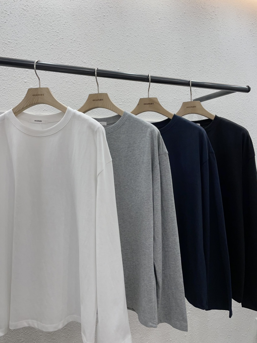 EGGPLANT東大門直郵女士新品時尚熱賣推薦職業長袖T恤褶裥EGGPLANT長袖T恤