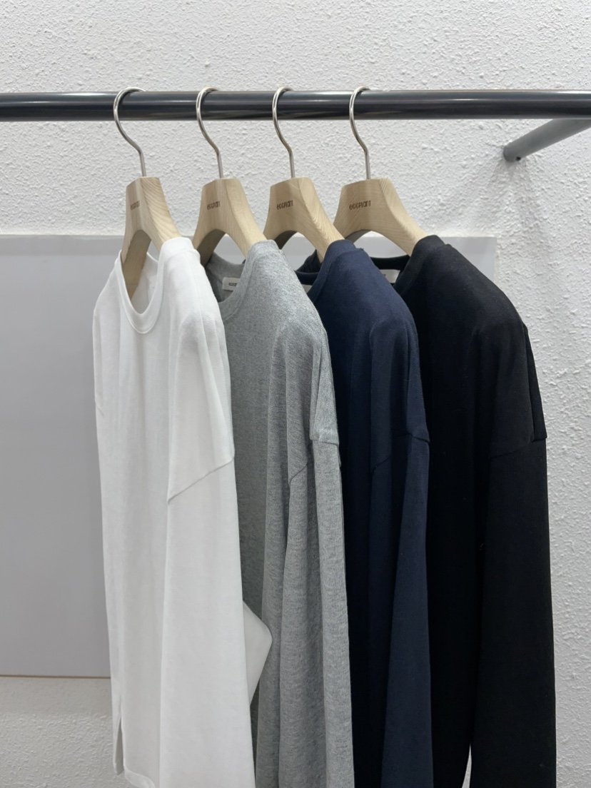 EGGPLANT東大門直郵女士新品時尚熱賣推薦職業長袖T恤褶裥EGGPLANT長袖T恤